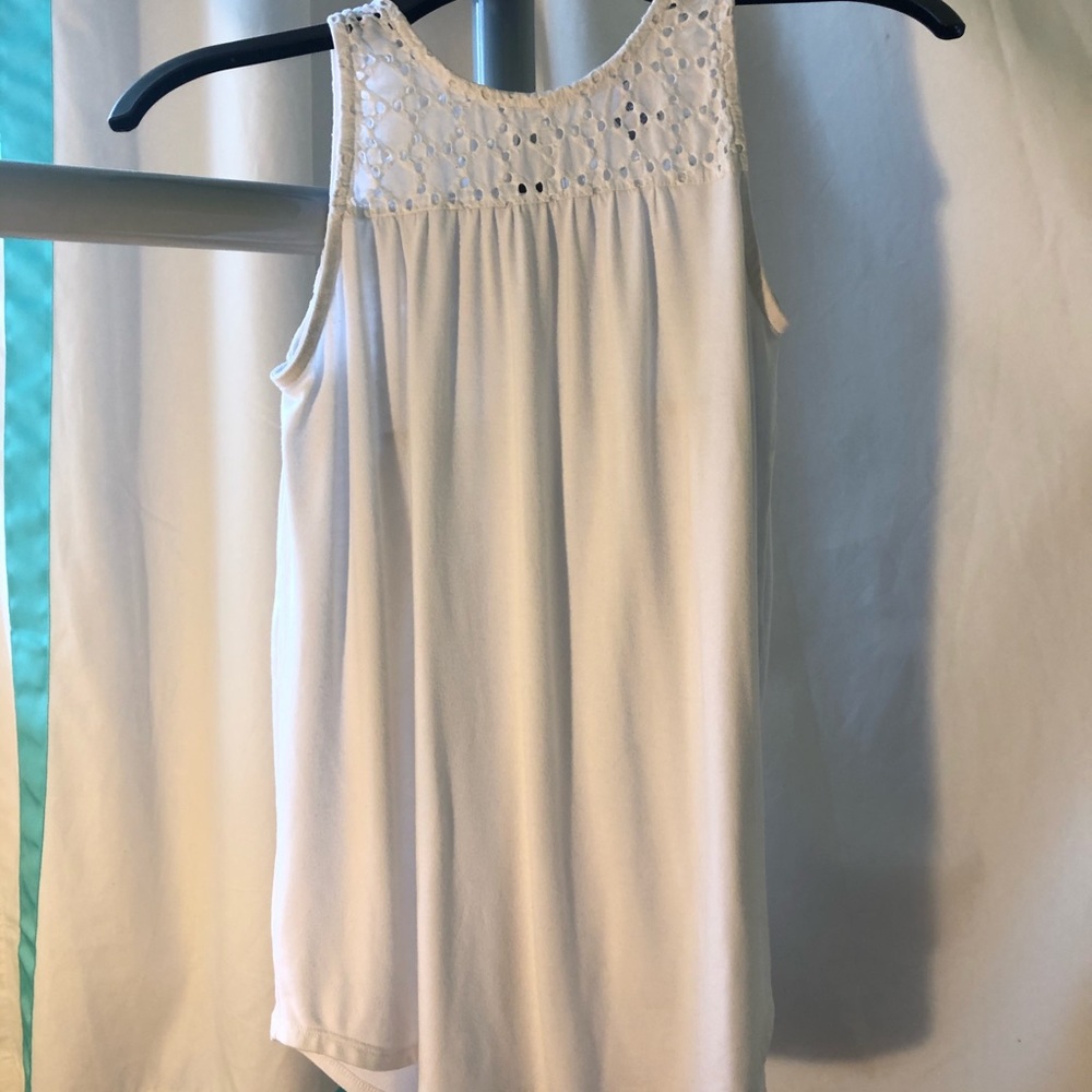 Girls White Tank Top